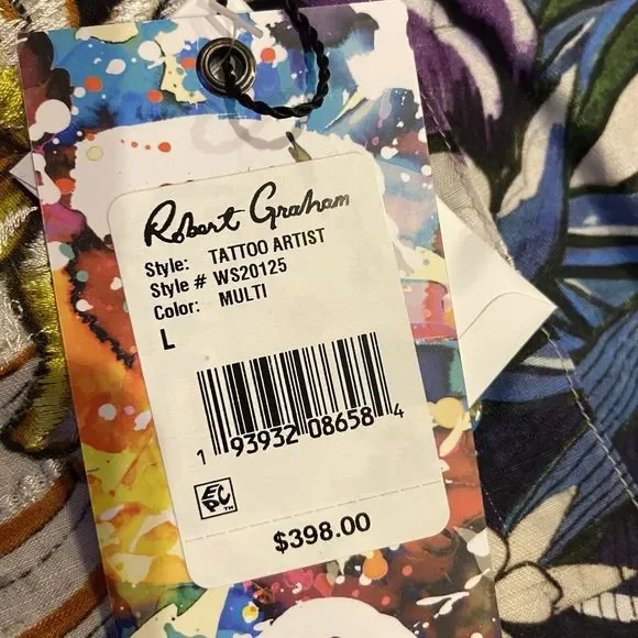 Robert Graham Limited Edition Tattoo Artist NWT Embroidered Shirt - Picture 10 of 16